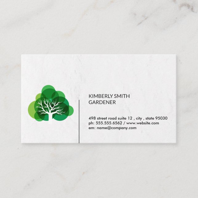 Tree Icon Business Card (Front)