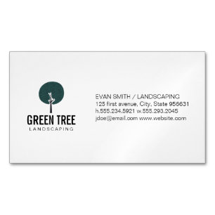 Tree Icon / Landscaper Business Card Magnet
