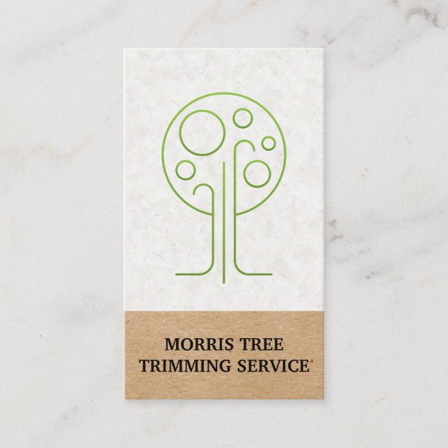 Tree Icon | Landscaping | Gardener Business Card (Front)