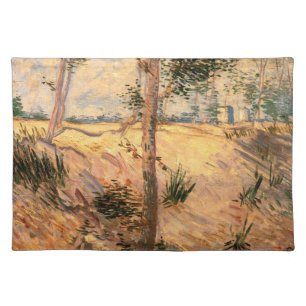 Tree in a Field on a Sunny Day by Vincent van Gogh Cloth Placemat