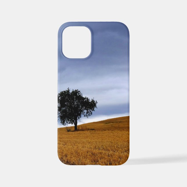 Tree in a wheat field iPhone case (Back)