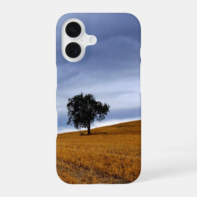 Tree in a wheat field iphone case (Back)