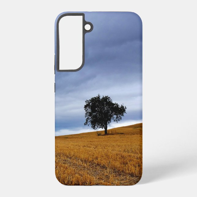 Tree in a wheat field samsung galaxy case (Back)