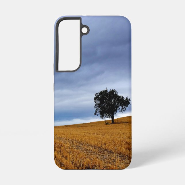 Tree in a wheat field samsung galaxy case (Back)