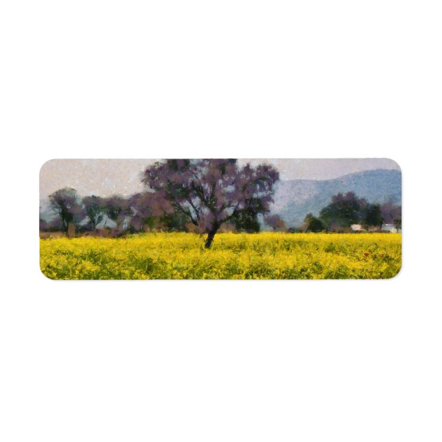 Tree in a yellow vision label (Front)