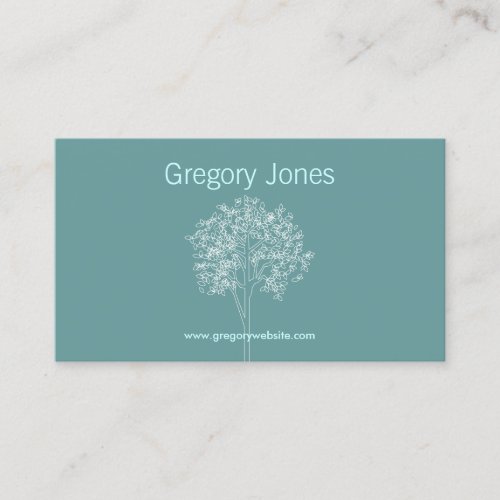 TREE in AQUA/TEAL Business Card