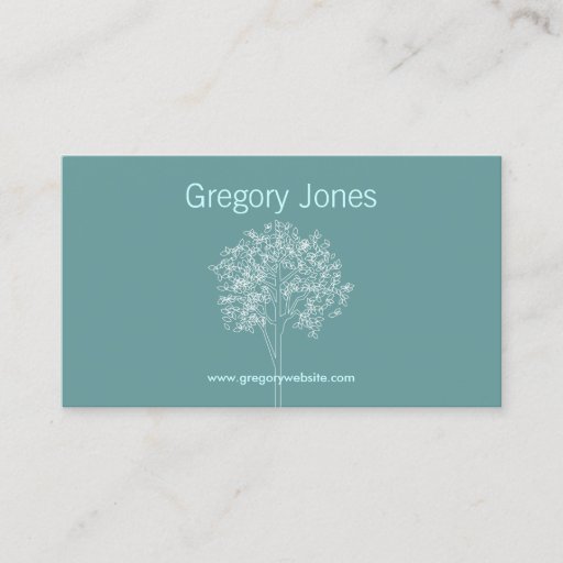 Customizable TREE in AQUA/TEAL Business Card