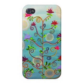 "tree In Bloom" Iphone 4 Case By Catherinehayesart by CatherineHayesArt at Zazzle