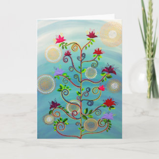 "Tree in Bloom" note card by CatherineHayesArt