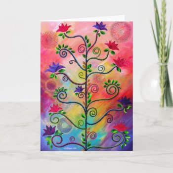 "tree In Bloom Two" Note Card By Catherinehayesart by CatherineHayesArt at Zazzle