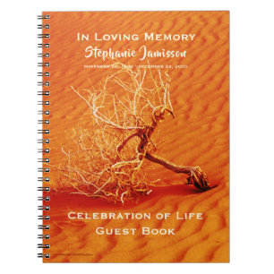 Tree in Desert Sand Celebration of Life Guest Book