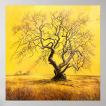 Tree In Golden Light Poster at Zazzle