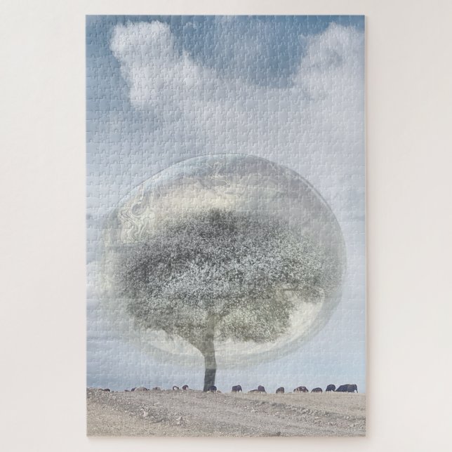 Tree in protective bubble jigsaw puzzle (Vertical)