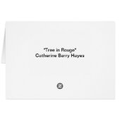 "Tree in Rouge" by CatherineHayesArt Cards (Back Horizontal)
