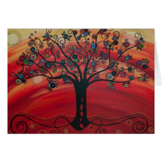 "Tree in Rouge" by CatherineHayesArt Cards