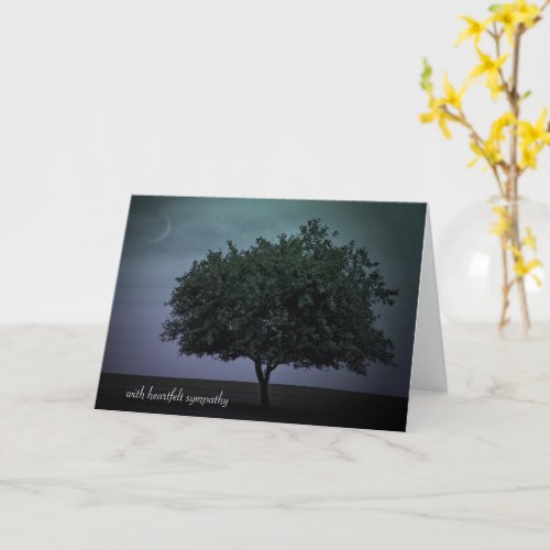 Tree in the Moonlight Sympathy Card