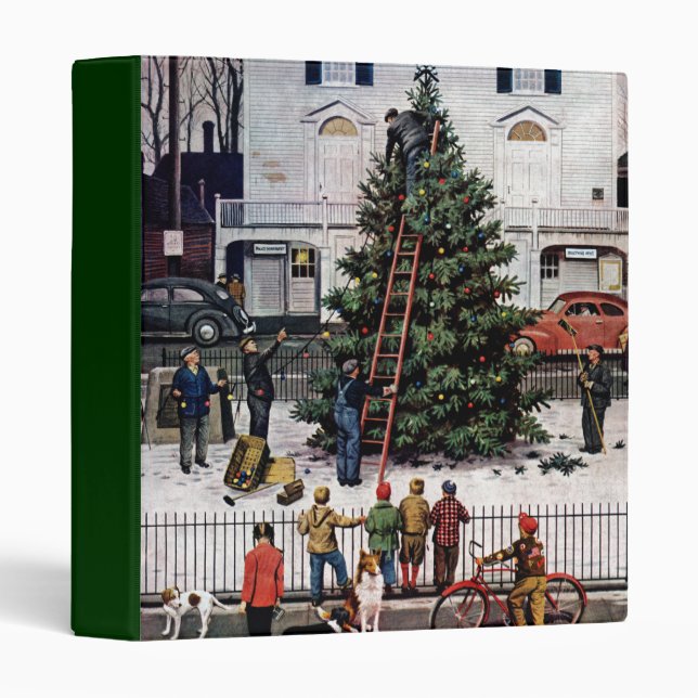 Tree in Town Square 3 Ring Binder (Front/Spine)