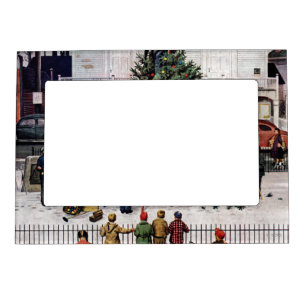 Tree in Town Square Magnetic Picture Frame