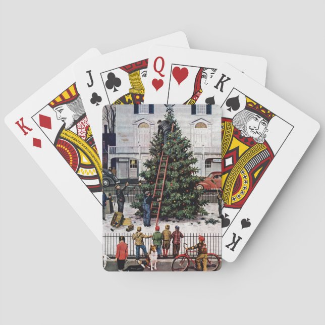 Tree in Town Square Poker Cards (Back)