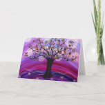 &quot;tree In Violet&quot; Note Card By Catherinehayesart at Zazzle