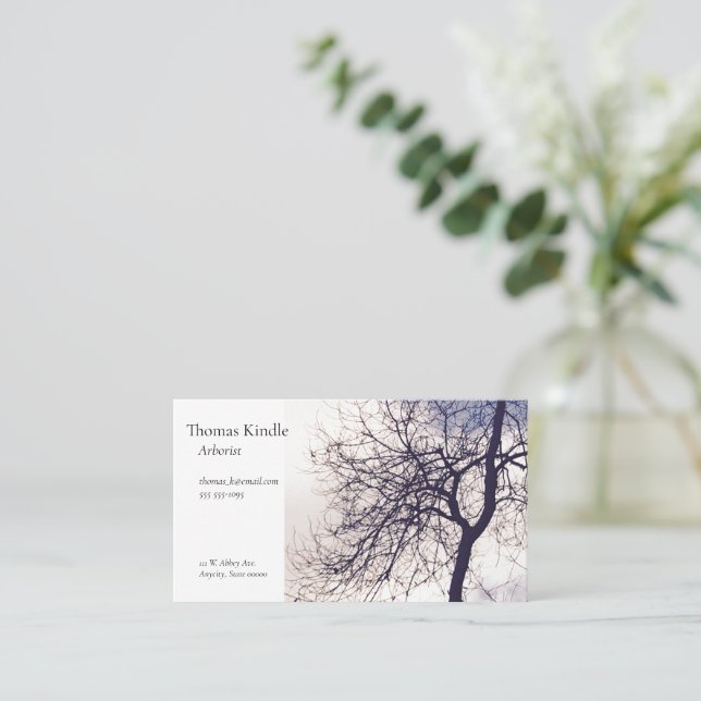 Tree in winter business card (Standing Front)