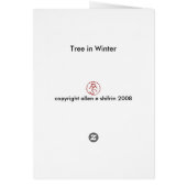 Tree in winter cards (Back)