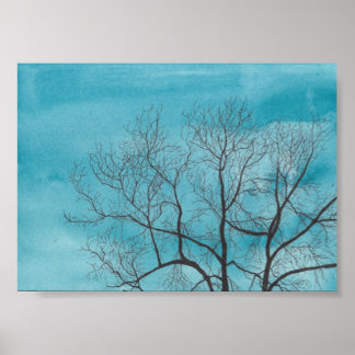 Tree in winter poster