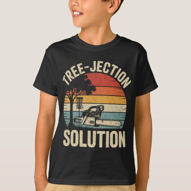Tree-jection Solution Funny Disc Golf _2  T-Shirt (Front)