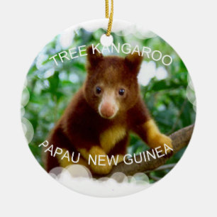 Tree kangaroo ceramic ornament