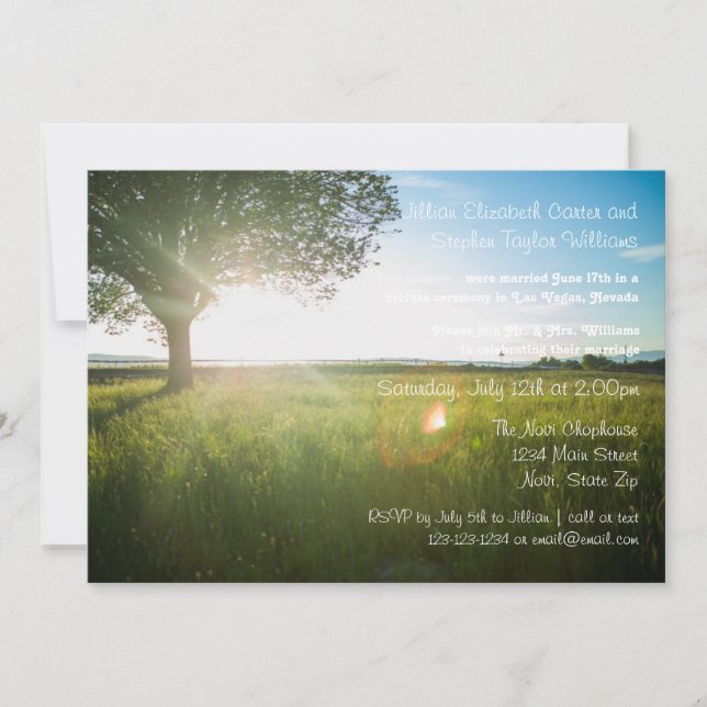 Tree Landscape Photo - Wedding Announcement (Front)