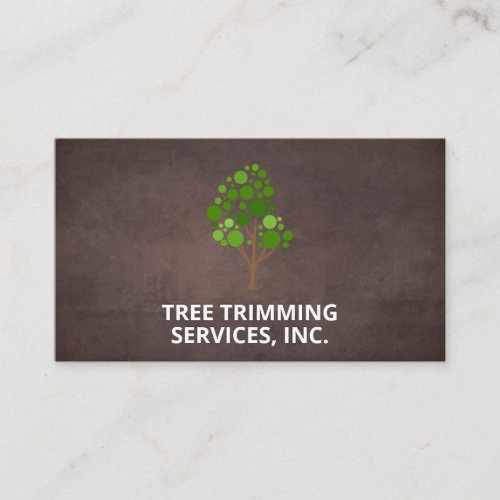 Tree  Landscaping  Brown Texture Background Business Card