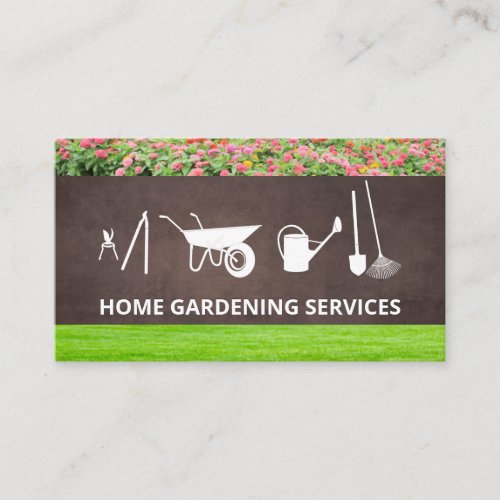Tree  Landscaping  Flowers  Garden Business Card