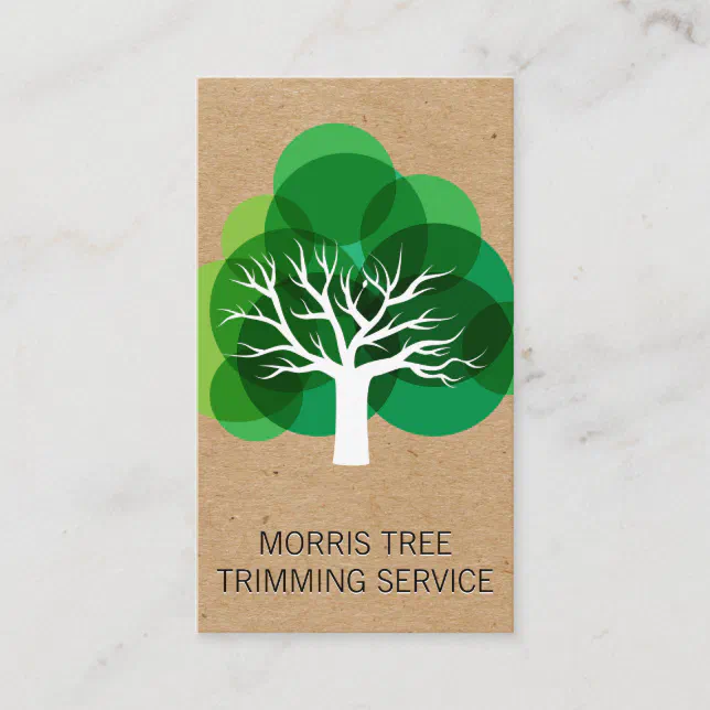 Tree | Landscaping | Gardener Business Card | Zazzle