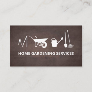 Tree Landscaping Gardening Services Business Card