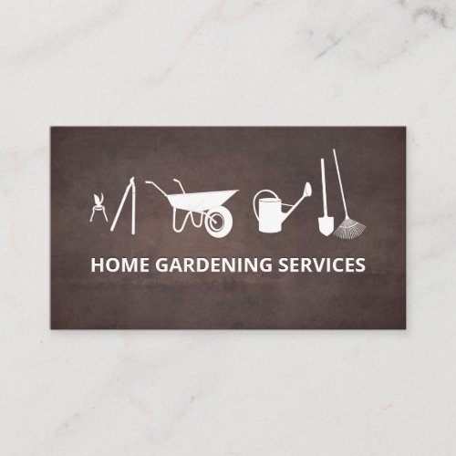Tree  Landscaping  Gardening Services Business Card