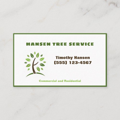Tree Landscaping Yard Professional Service Business Card