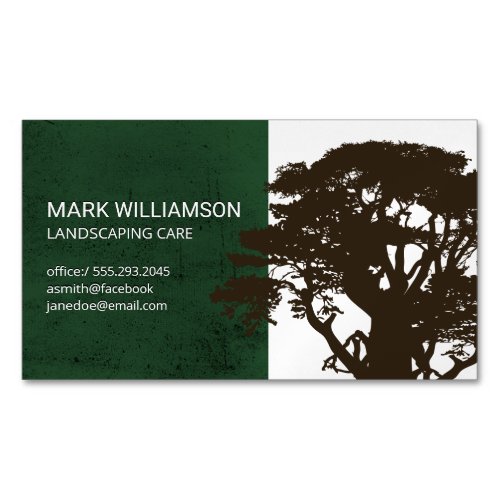 Tree | Lawn Care and Landscaping Business Card Magnet