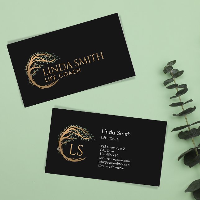 Tree Lawn Care Landscaping Lawn Mowing Business Card (Professional and unique tree logo design for your lawn care and landscaping business)
