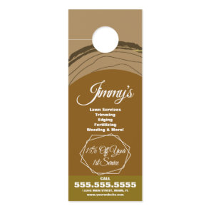 Tree Lawn Services Business Log Logo Door Hanger