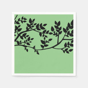 Tree leaf environmental illustration picnic art napkins