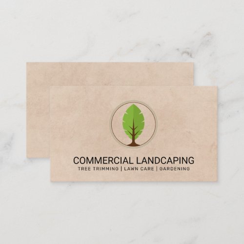 Tree Leaf Logo Business Card
