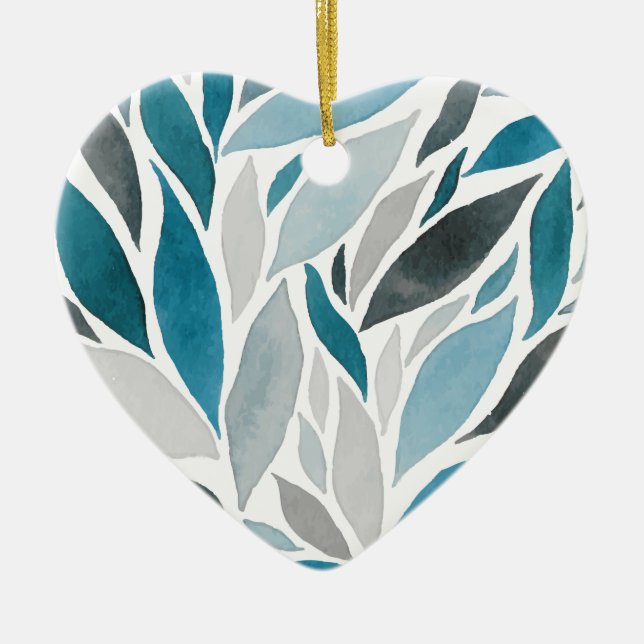 tree leaves ceramic ornament (Front)