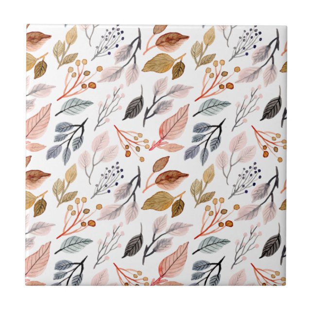 tree leaves ceramic tile (Front)