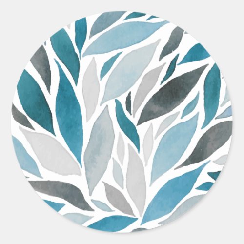 tree leaves classic round sticker