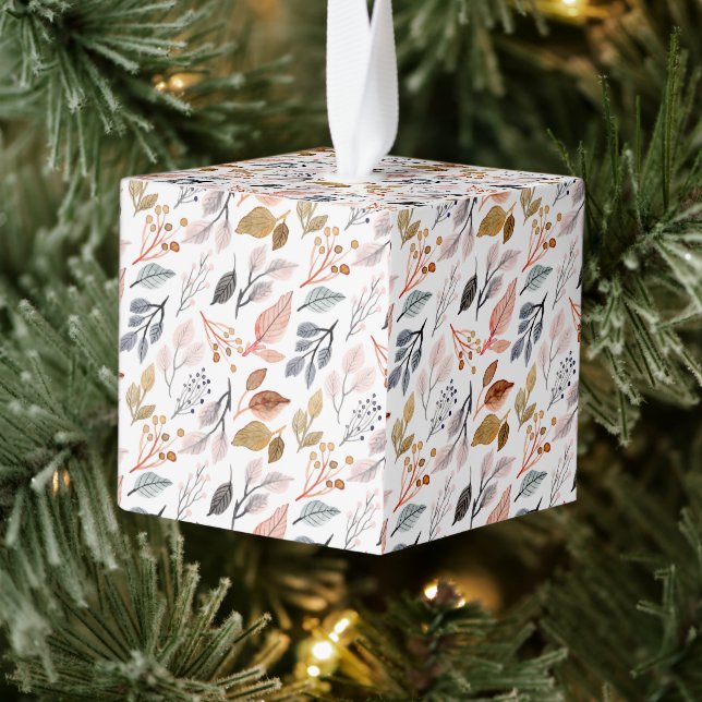 tree leaves cube ornament (Tree)