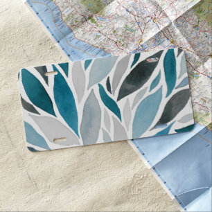 tree leaves license plate