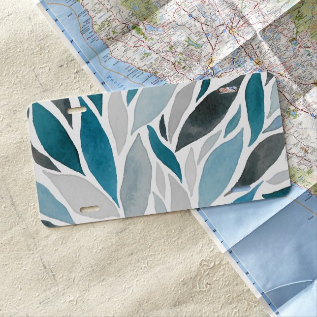 tree leaves license plate (In Situ)