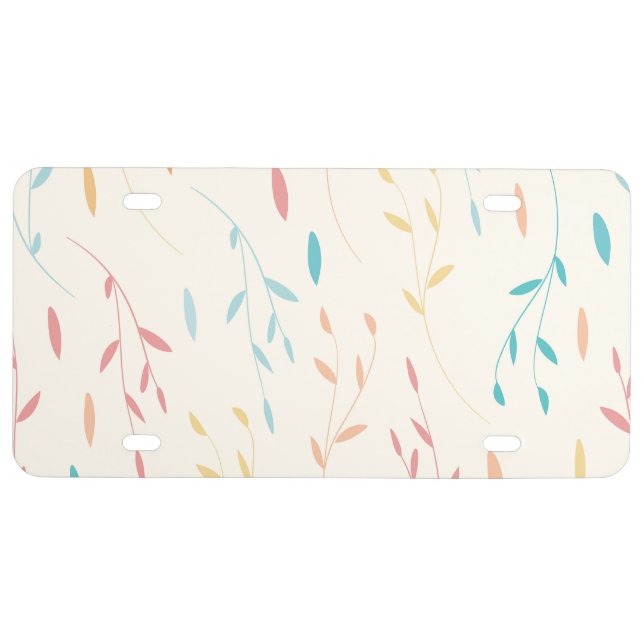 tree leaves license plate (Front)