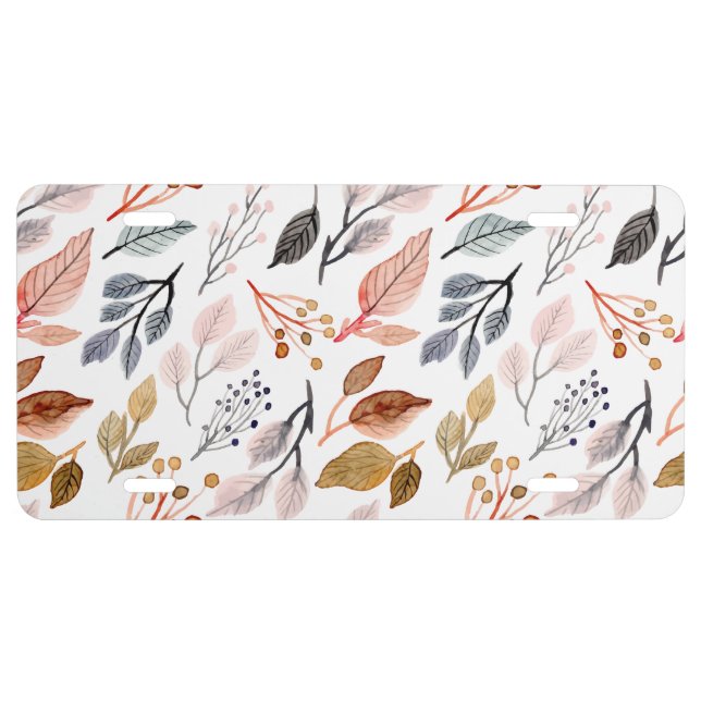 tree leaves license plate (Front)