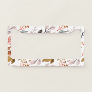tree leaves license plate frame